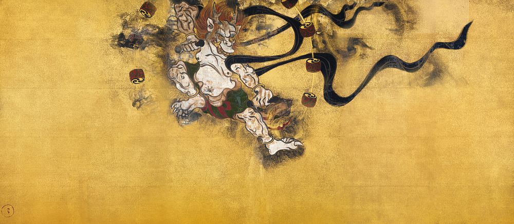 God of Thunder (Raijin) (1600s). Original public domain image by Tawaraya Sotatsu from The Cleveland Museum of Art.  …