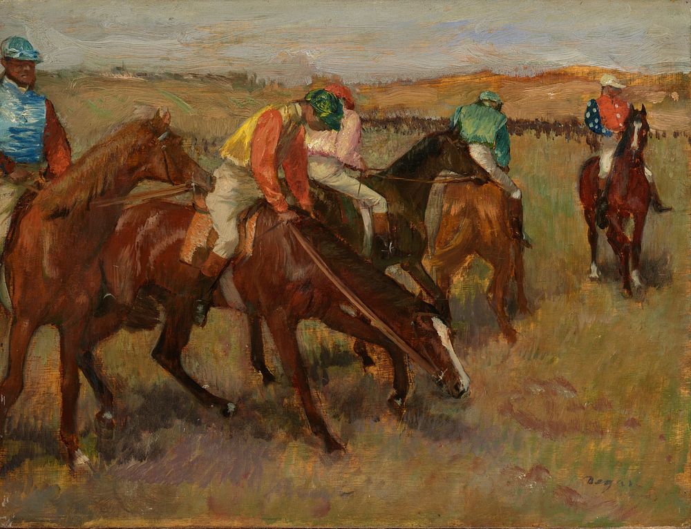 Edgar Degas's Before the Race, (c. 1882) famous painting.  