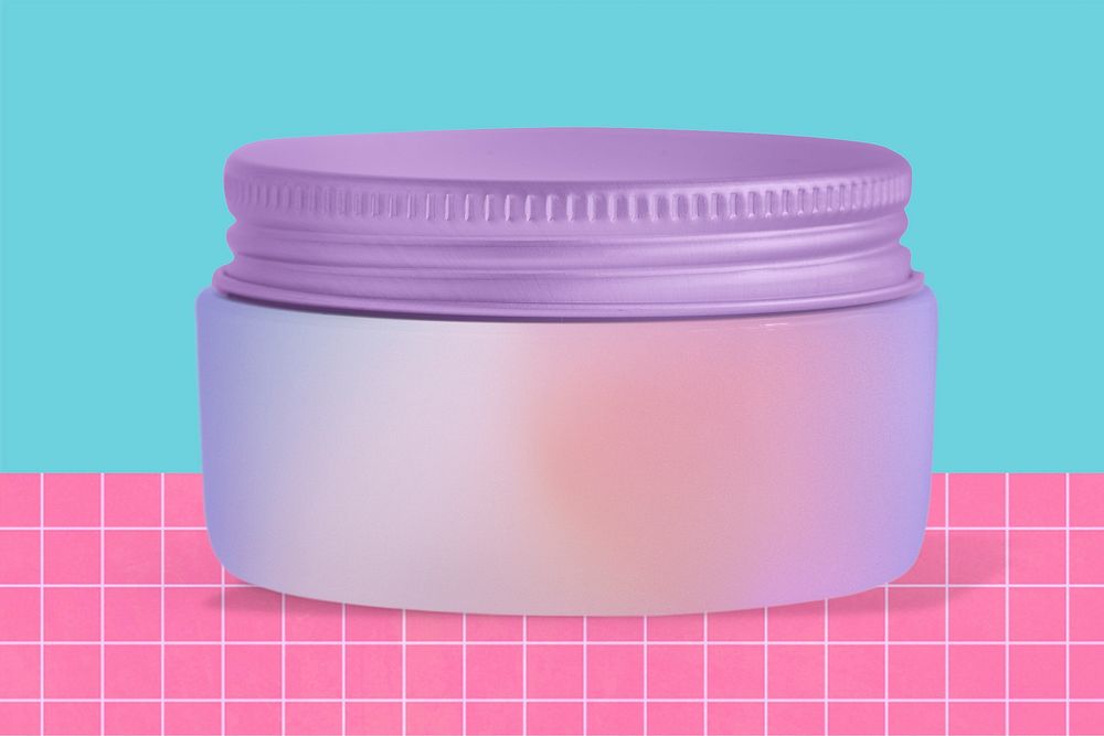 Skincare jar, cute product packaging design
