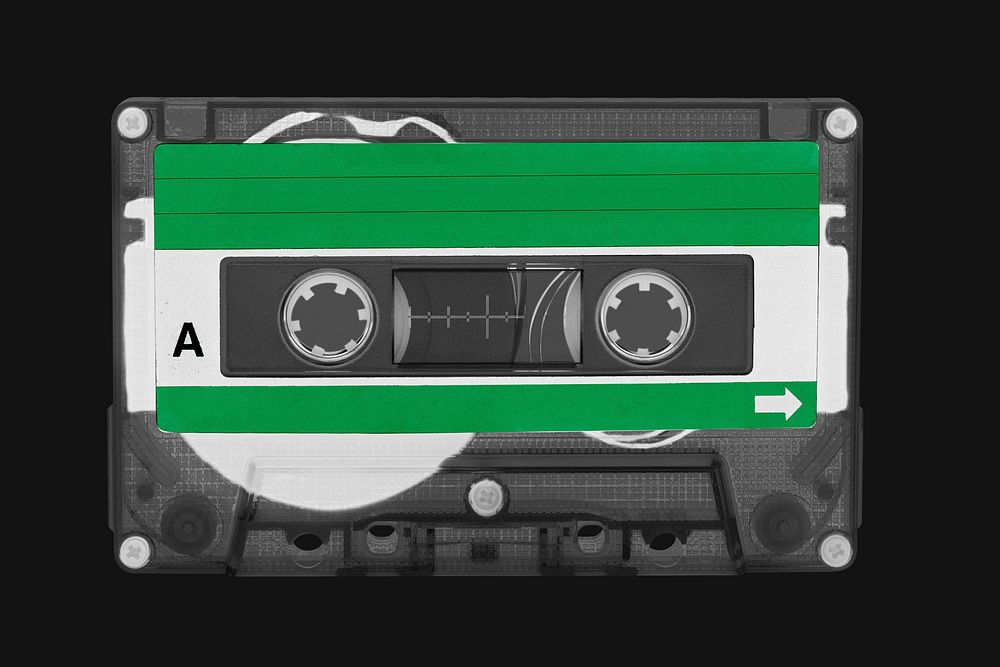 Cassette tape, retro music graphic