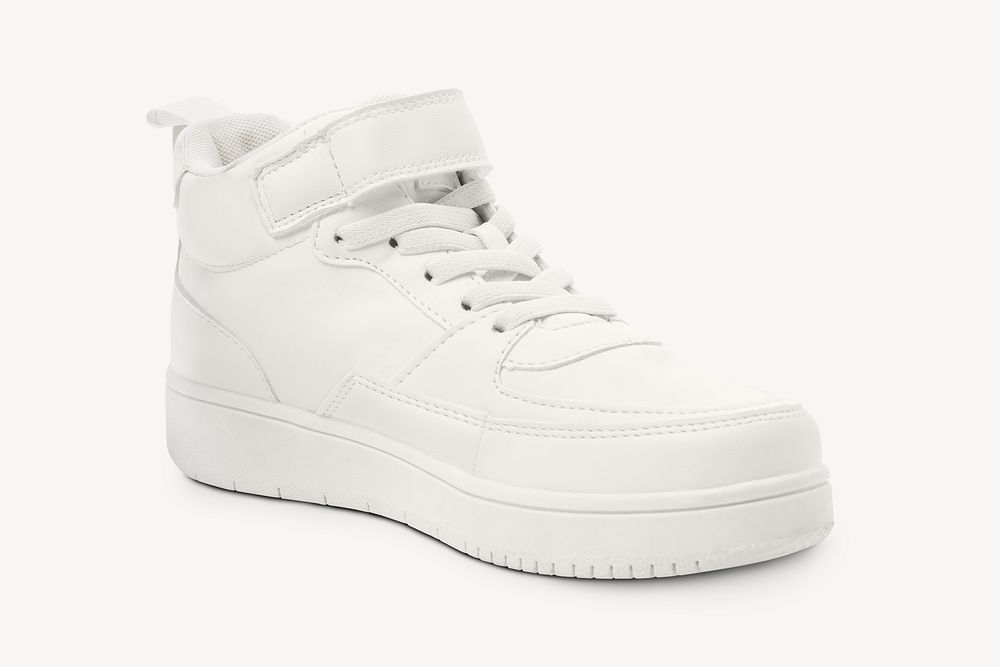 White high top sneaker, street fashion psd