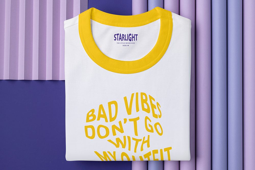 T-shirt mockup psd, editable motivational quote, apparel fashion unisex