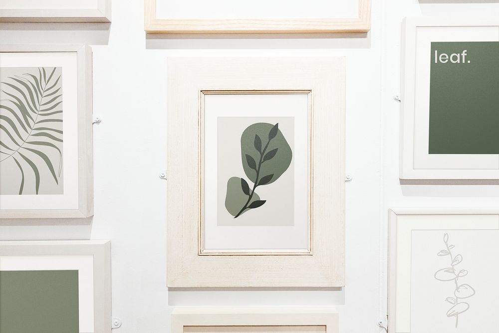 Picture frame mockup, minimal wall decor psd
