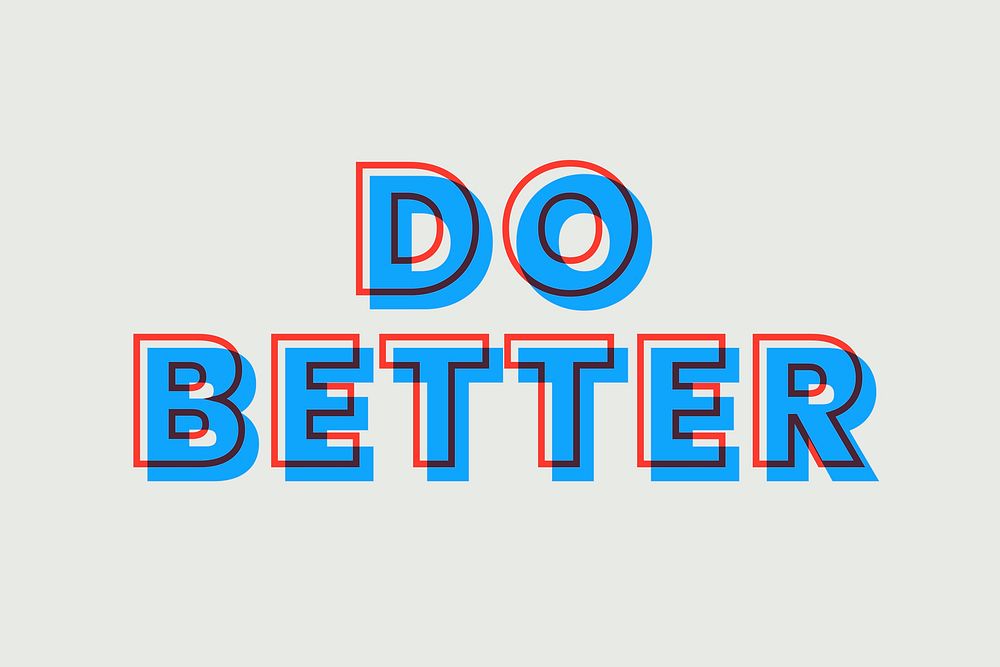 Do better multiply font blue typography
