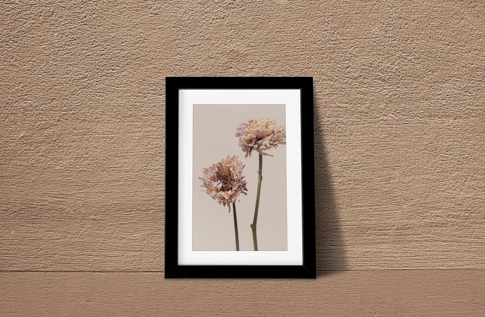 Framed flower photo, aesthetic home decor