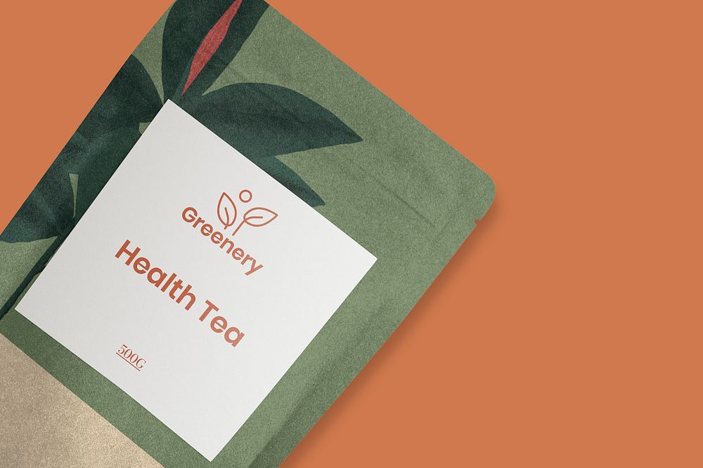 Coffee pouch bag  mockup, editable design  psd