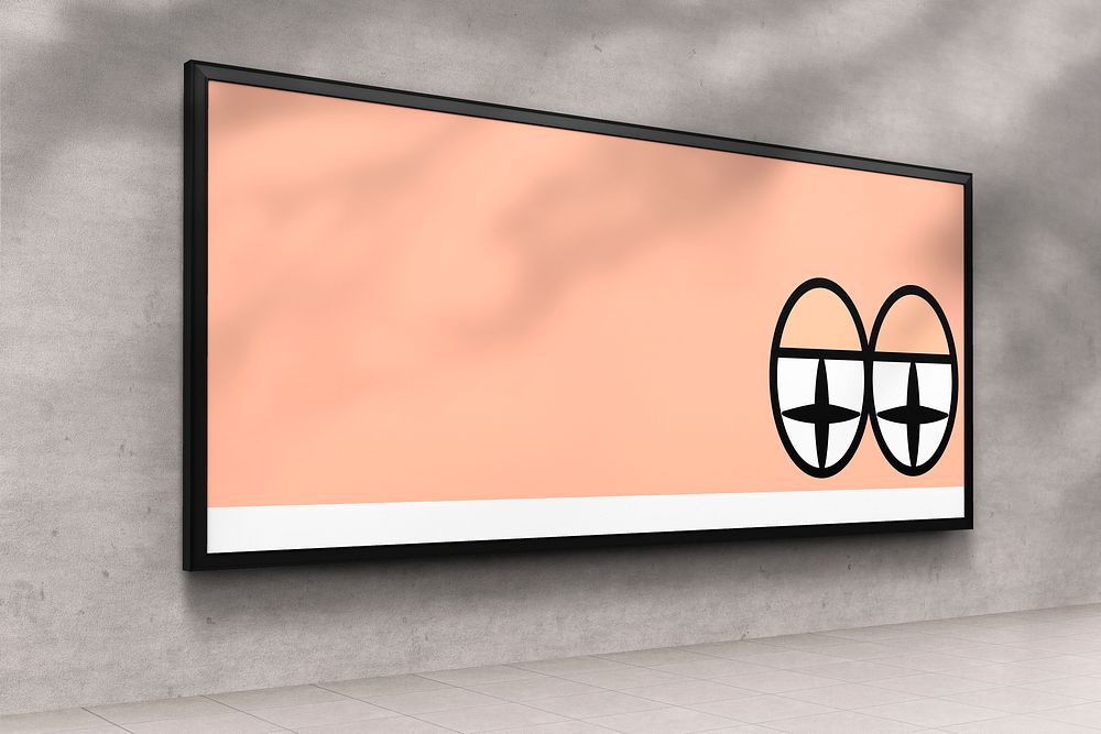 Peachy metro billboard sign with blank space