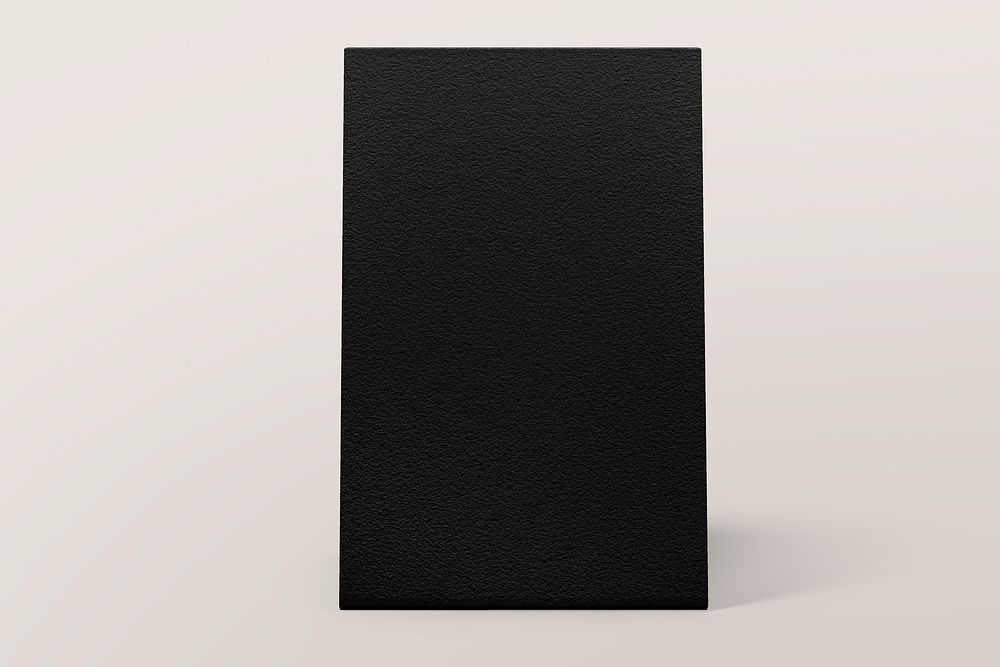Black poster sign, 3D realistic design with blank space
