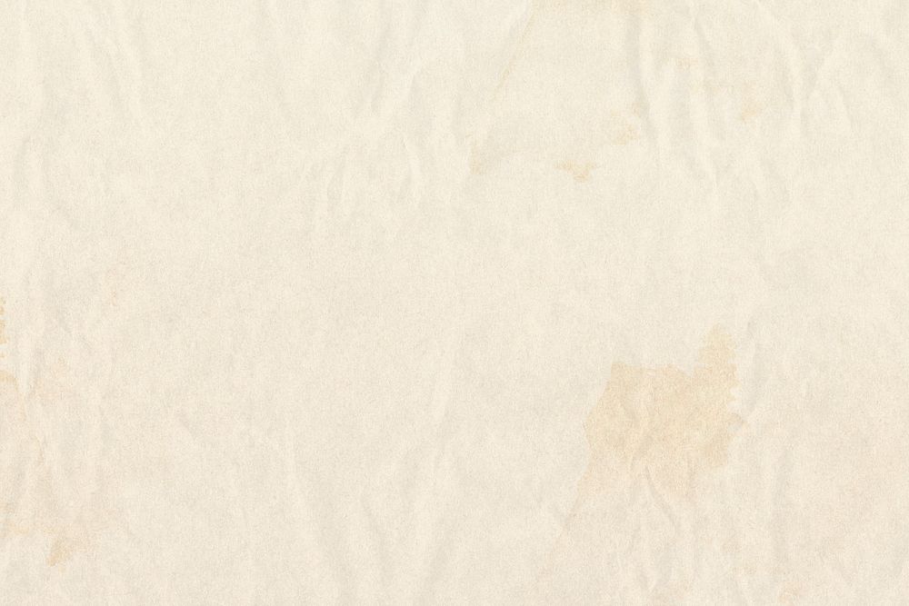 Wrinkled beige paper textured background