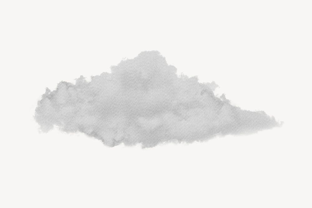 Cloud collage element, simple design