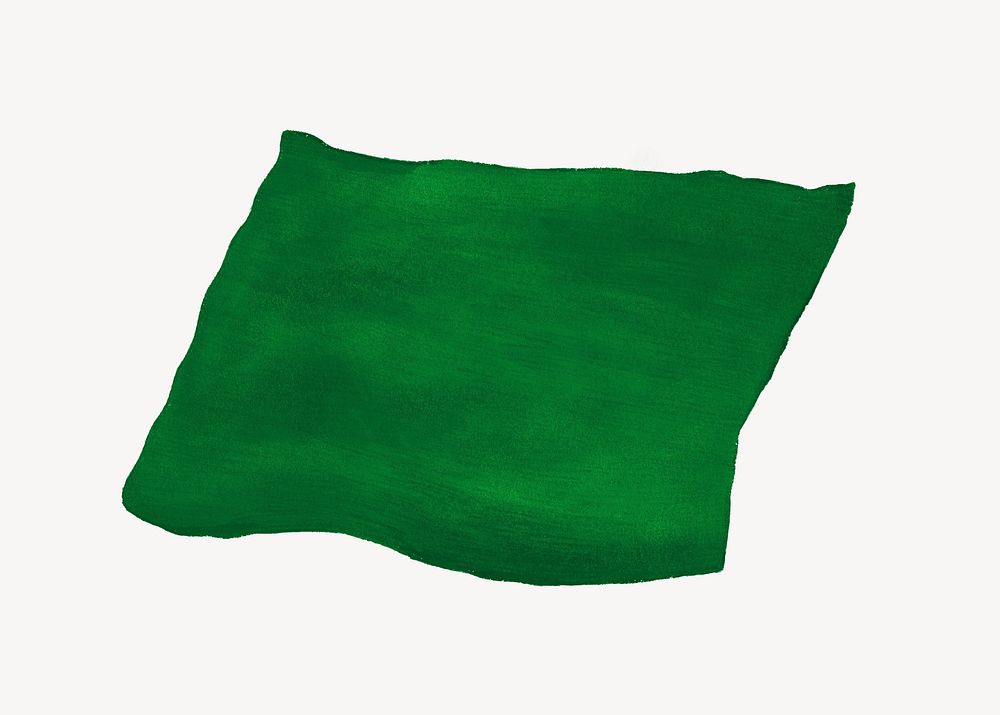 Green paper, rectangle shape graphic