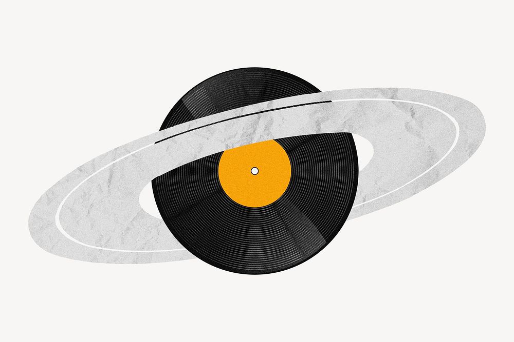 Vinyl record Saturn planet remix