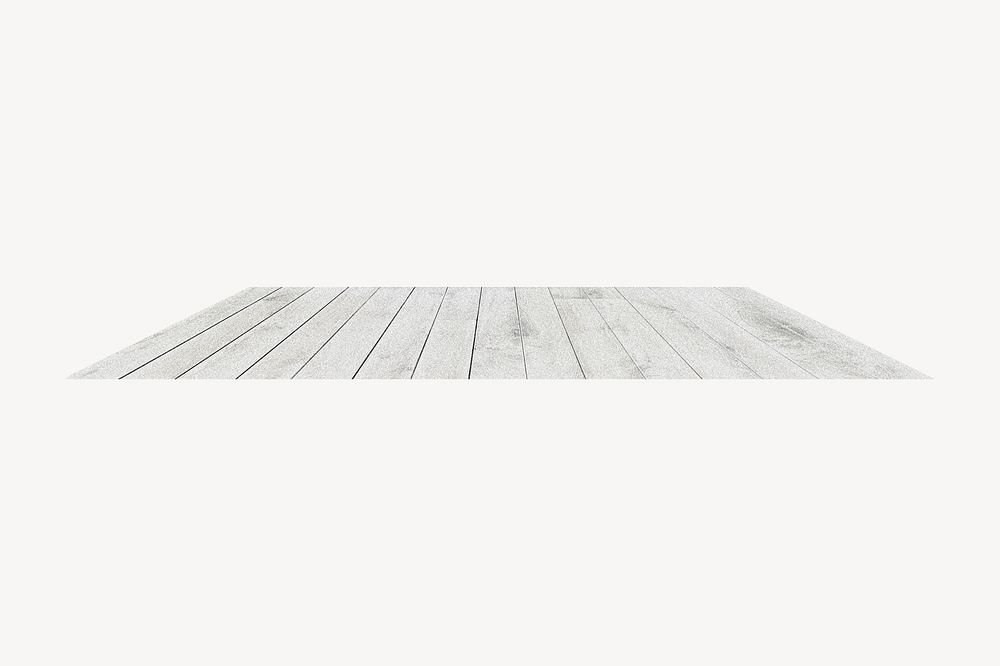 White wood flooring isolated image