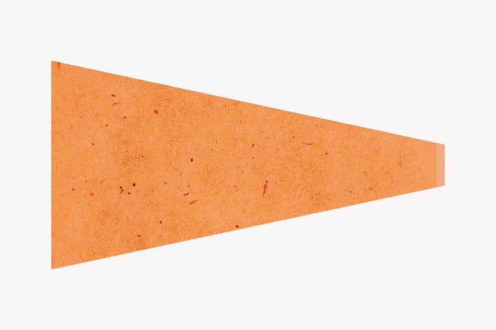 Triangle flag shape, orange geometric graphic