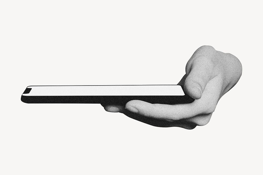 Hand holding mobile phone 
