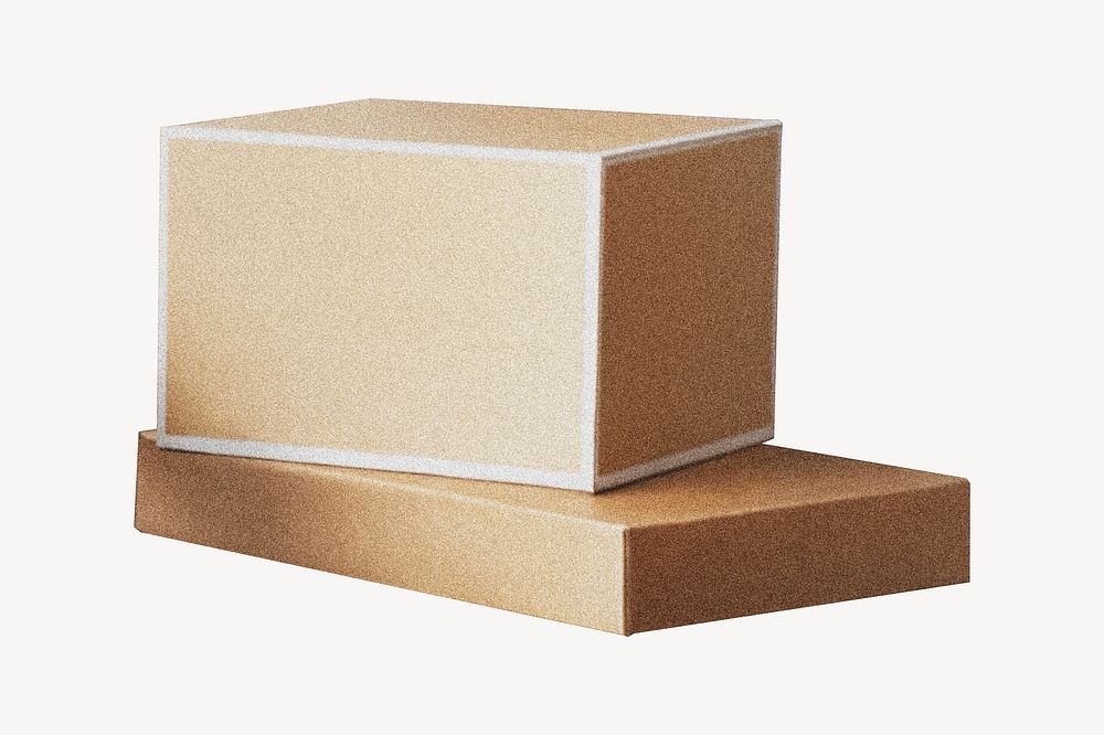 Stacked paper boxes, sustainable packaging