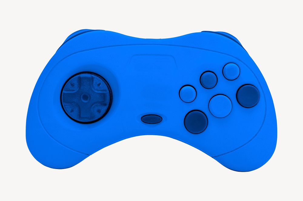 Blue joystick 3D entertainment illustration
