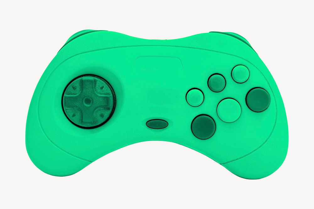 Green joystick 3D entertainment illustration