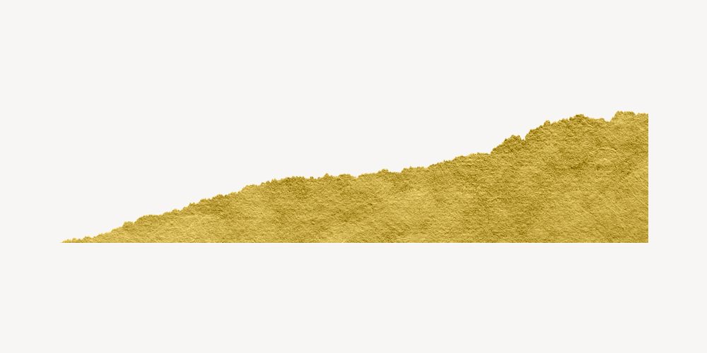 Ripped yellow paper, texture corner element psd