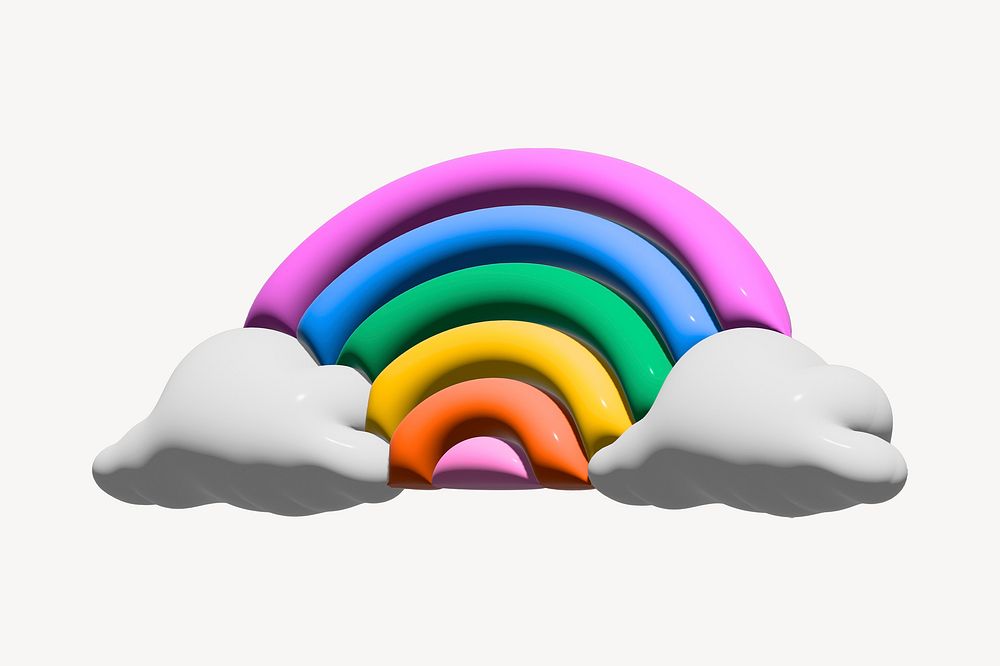 Rainbow 3D illustrations 