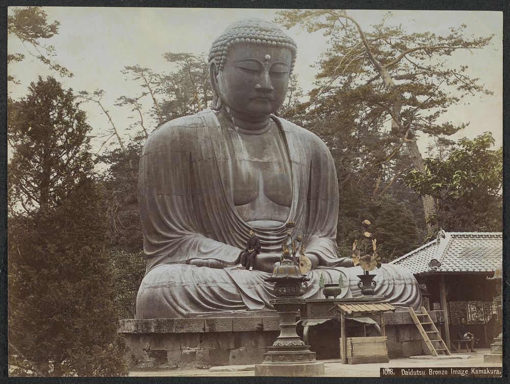 Kōtoku-in, Buddhist temple. Original public domain image from the Rijksmuseum.
