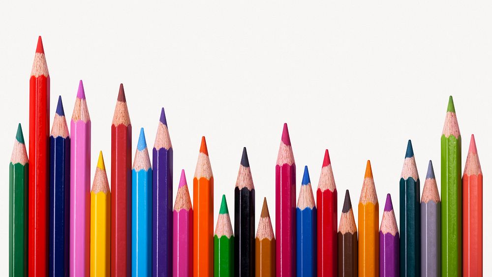 Colored pencils, isolated stationery image | Free Photo - rawpixel