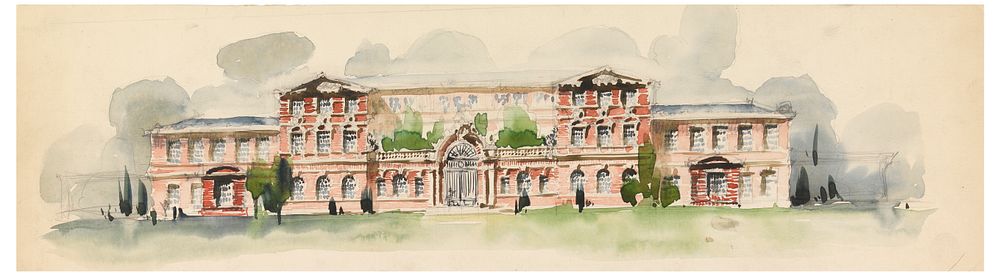 Hearst School for Girls: The Elevation of the Main Building