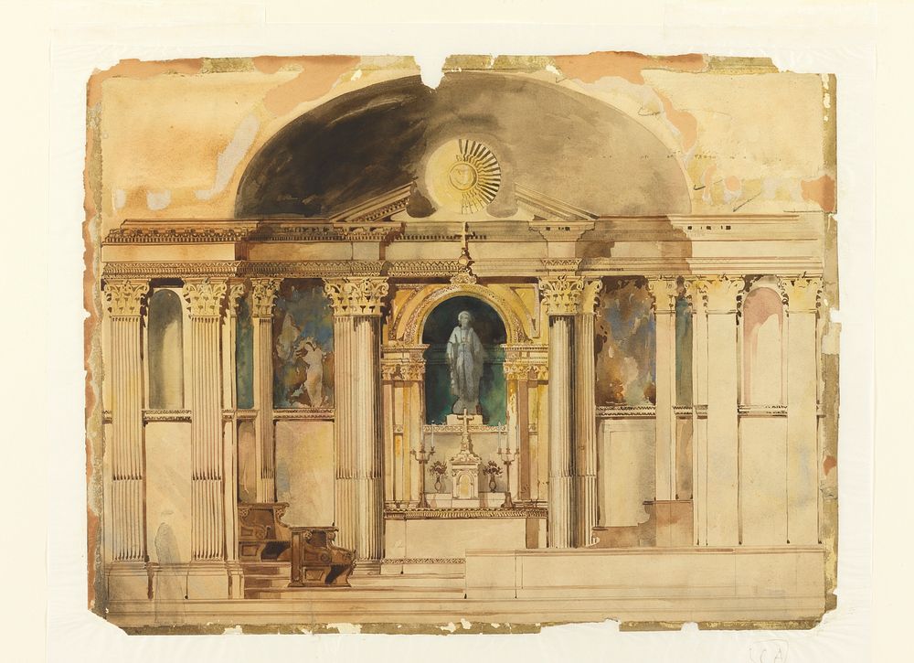 Rendering of Chancel by Leon Dabo