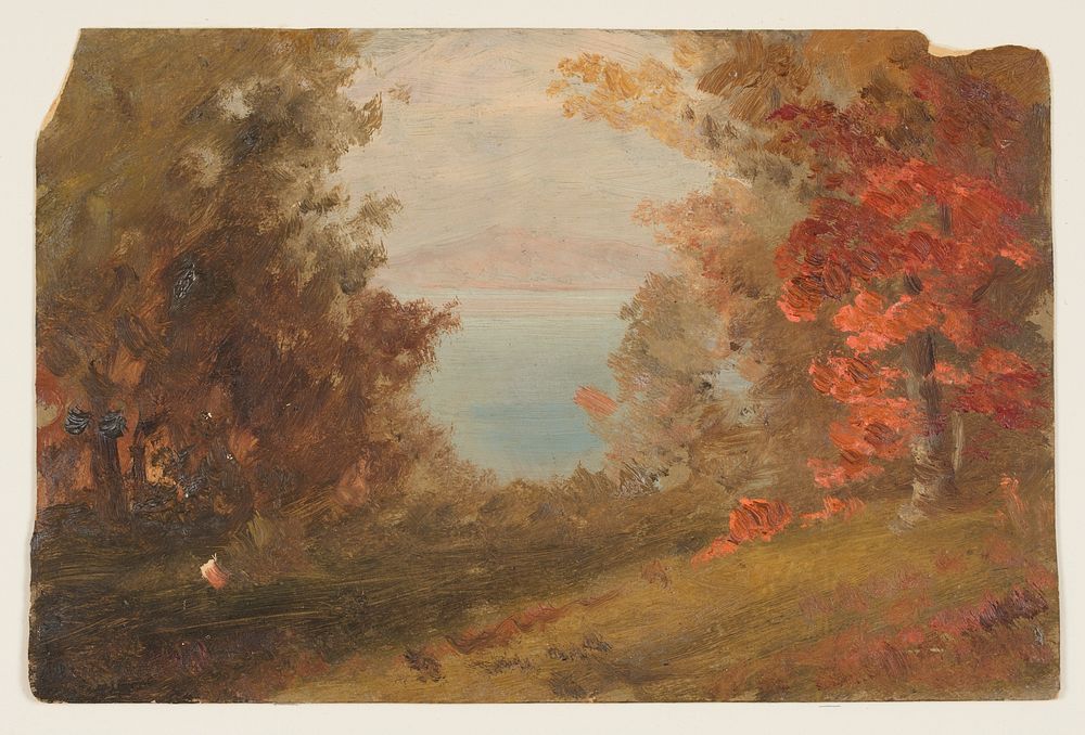 Woodland Scene in Autumn by Frederic Edwin Church, American, 1826–1900