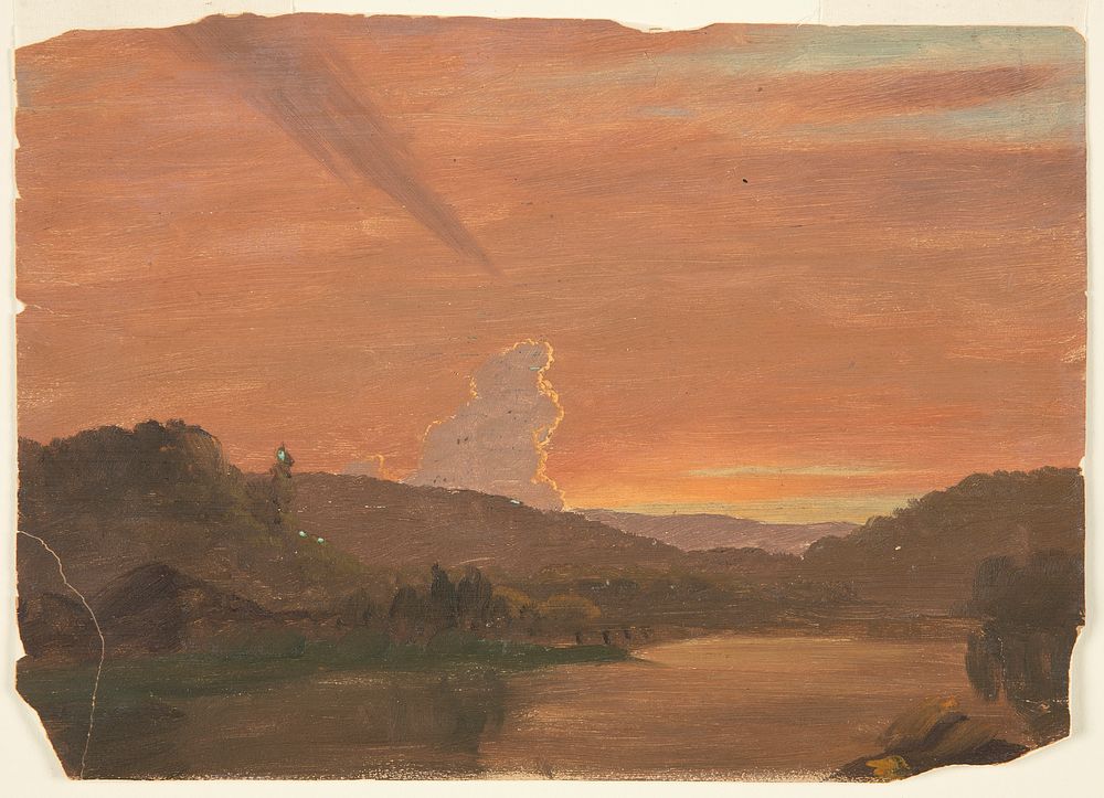 Cloud study at sunset by Frederic Edwin Church, American, 1826–1900