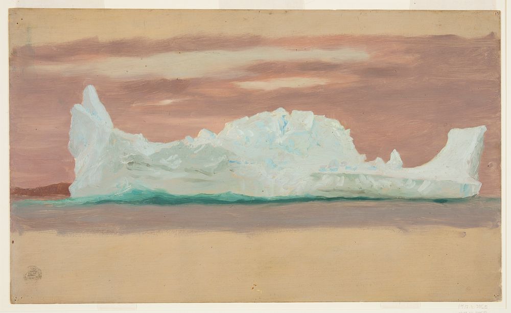 Floating Iceberg Under Cloudy Skies, Newfoundland by Frederic Edwin Church, American, 1826–1900