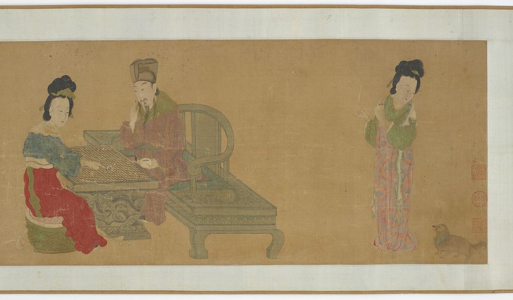 Emperor Minghuang and Consort Yang Playing Weiqi, formerly attributed to Qian Xuan