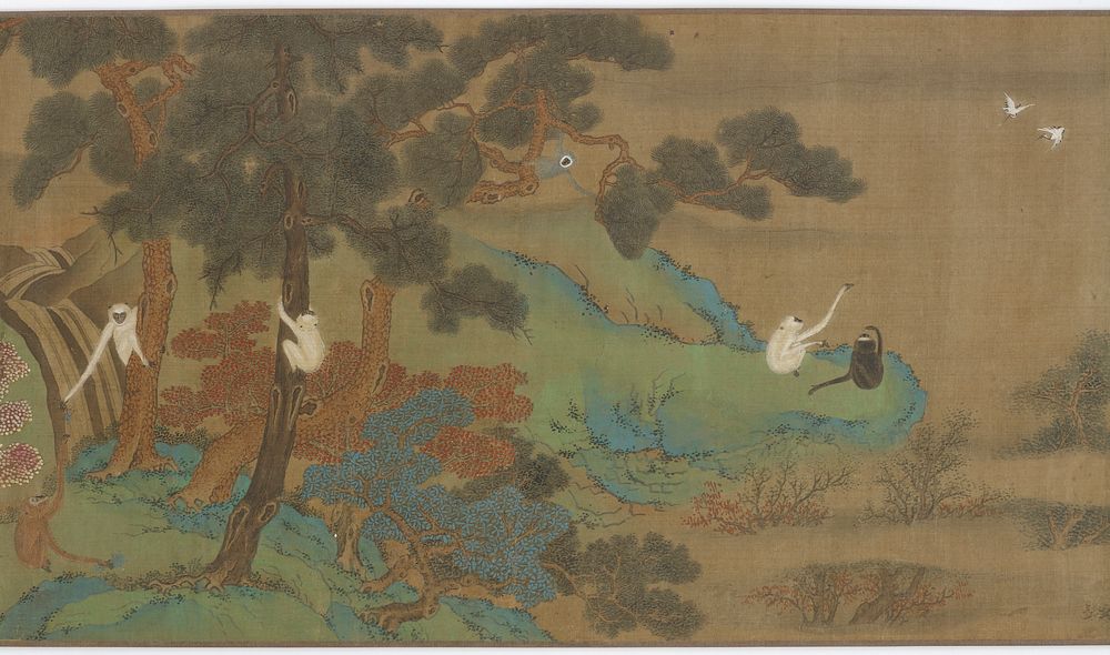 Landscape with Gibbons and Cranes, formerly attributed to Qiu Ying