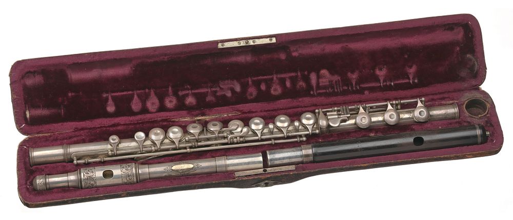 Flute made for Blind Tom by William R. Meinell with original instrument case