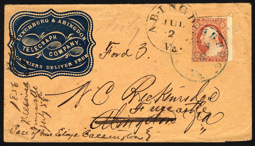 3c Washington on advertising cover