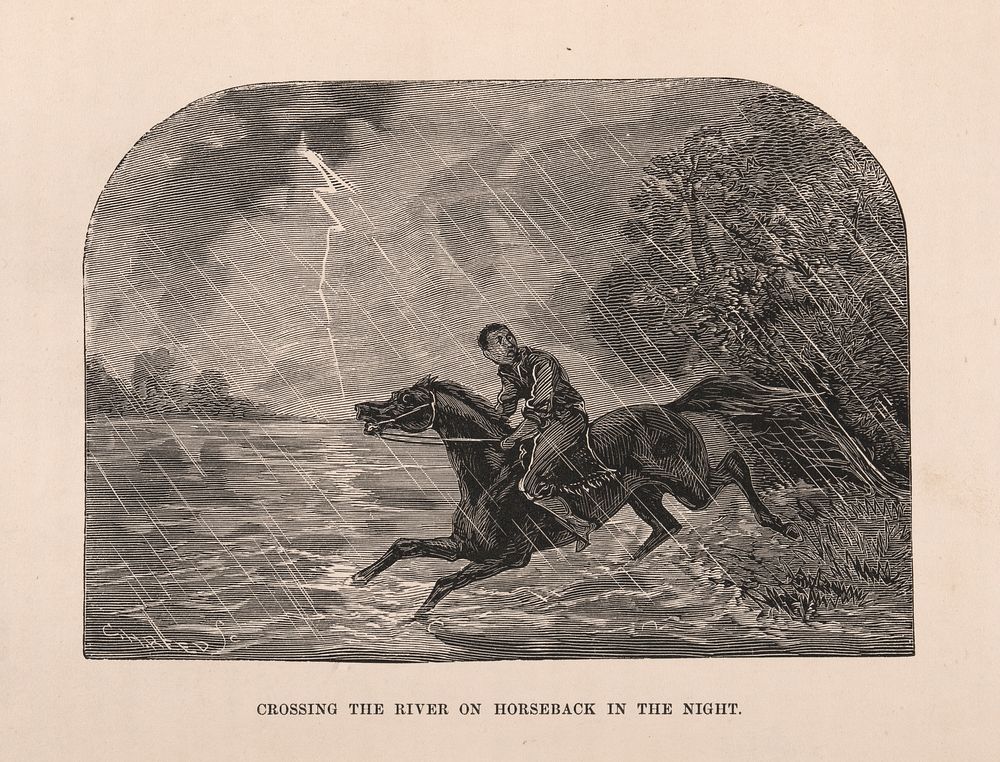 Crossing the River on Horseback in the Night