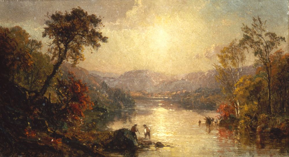 Indian Summer by Jasper Francis Cropsey, born Rossville, NY 1823-died Hastings-on-Hudson, NY 1900 by Jasper Francis Cropsey…