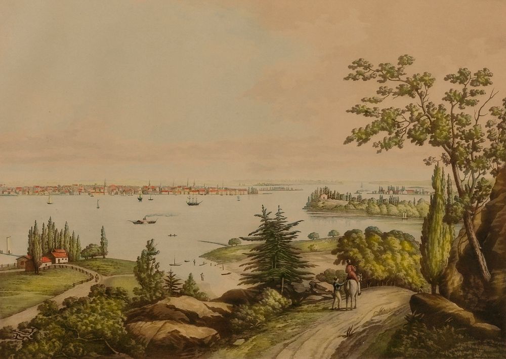 New York in 1822 from Weehawken