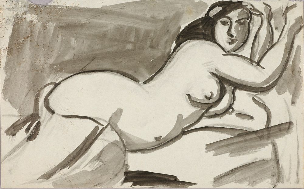 Reclining Female Nude by Carl Newman