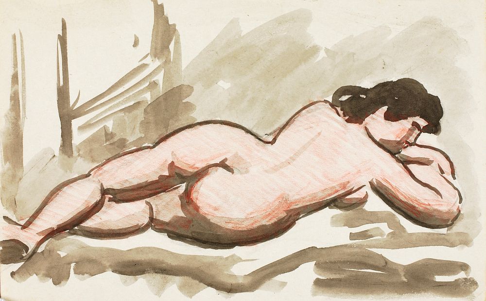 Reclining Female Nude by Carl Newman