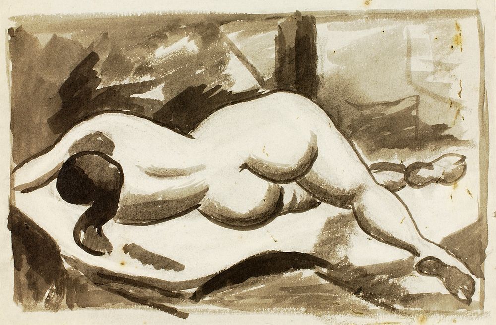 Reclining Female Nude by Carl Newman