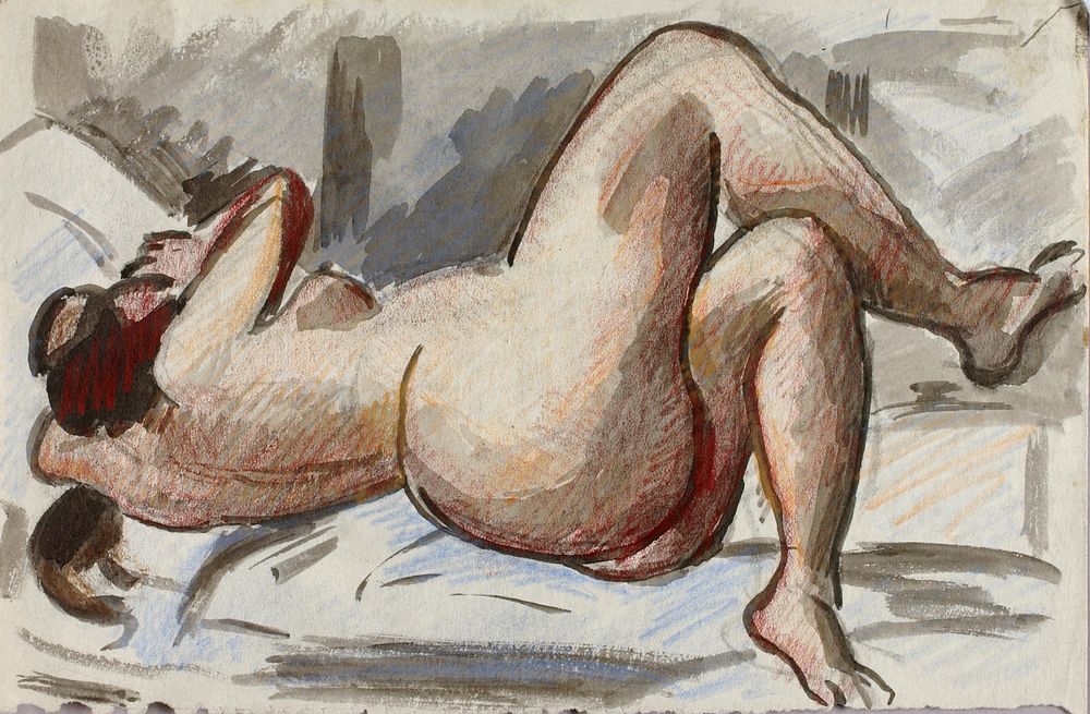 Reclining Female Nude by Carl Newman