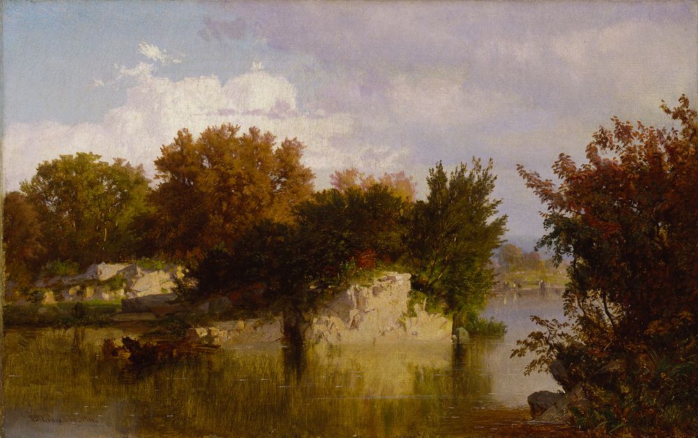 Trees along Stream in Fall by William Trost Richards