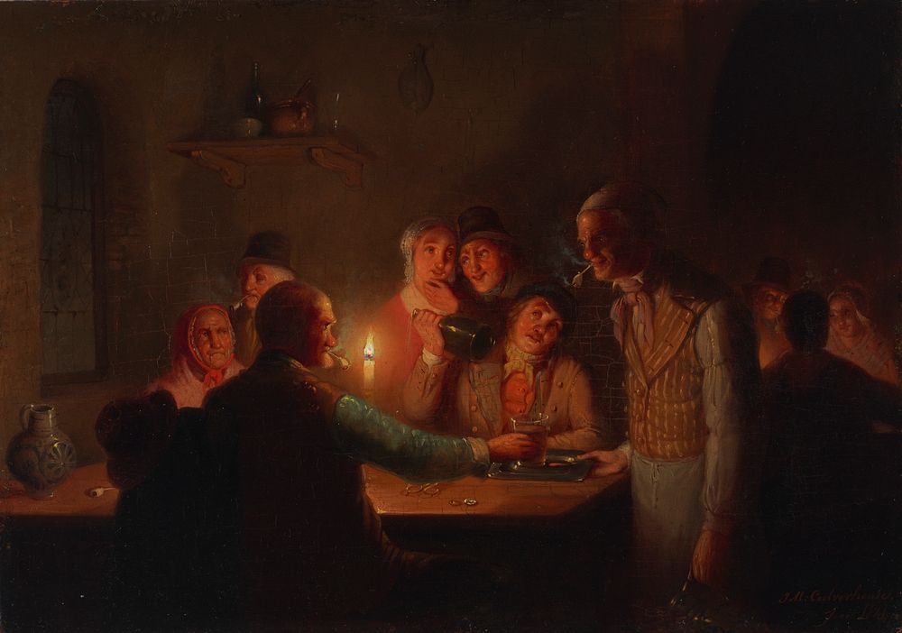 Dutch Tavern Scene by Johann Mongles Culverhouse