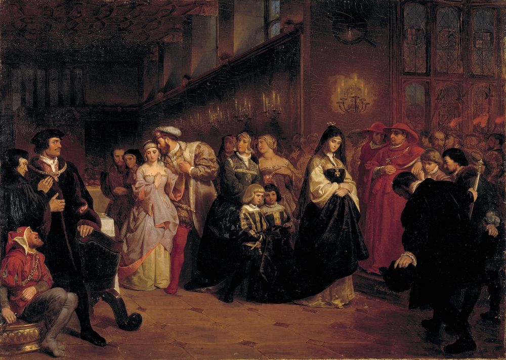 The Courtship of Anne Boleyn by Emanuel Gottlieb Leutze, born Schwäbisch Gmünd, Germany 1816-died Washington, DC 1868