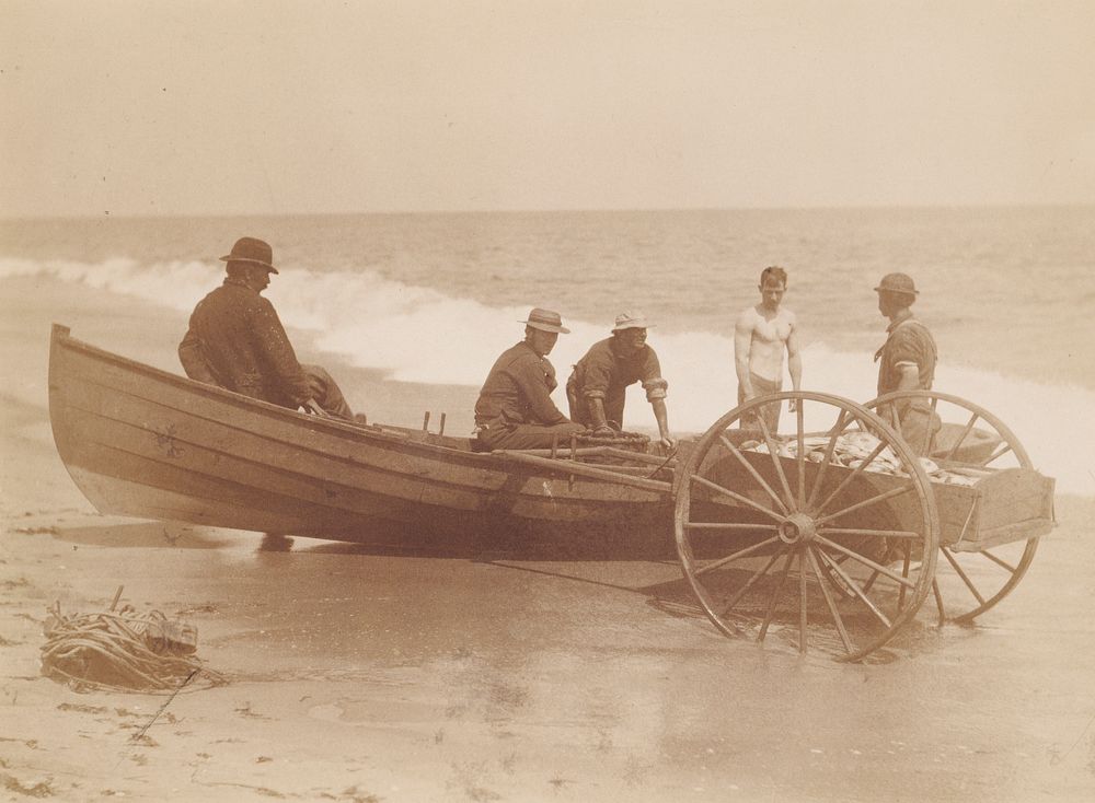 Fishermen Unloading a Boat, Sea Bright, New Jersey