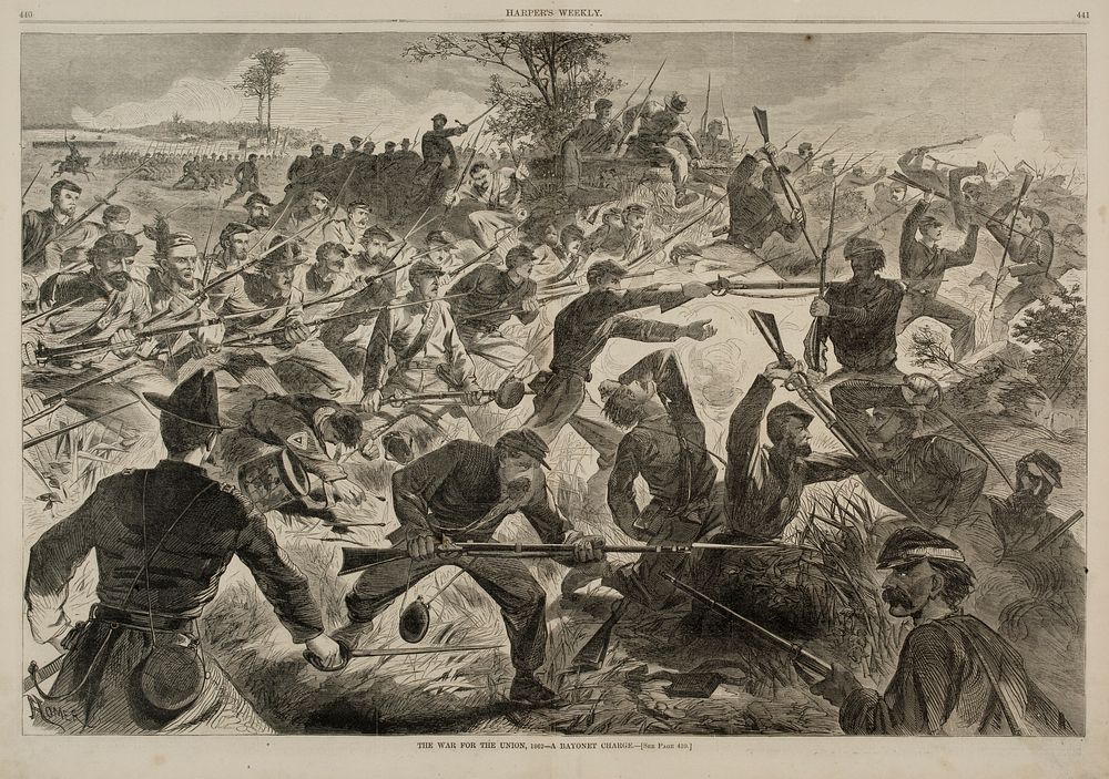 The War for the Union 1862--A Bayonet Charge, from Harper's Weekly, July 12, 1862