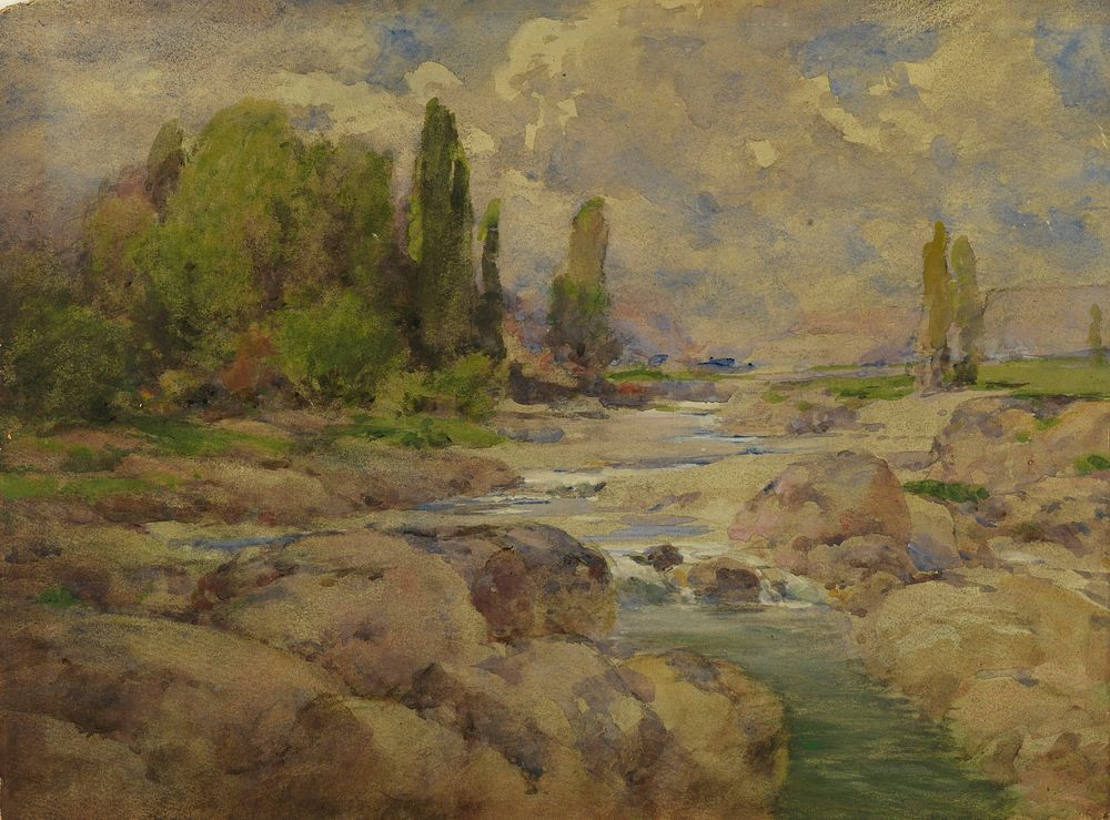 The Normal Rock Creek by William Henry Holmes, born Cadiz, OH 1846-died Royal Oak, MI 1933
