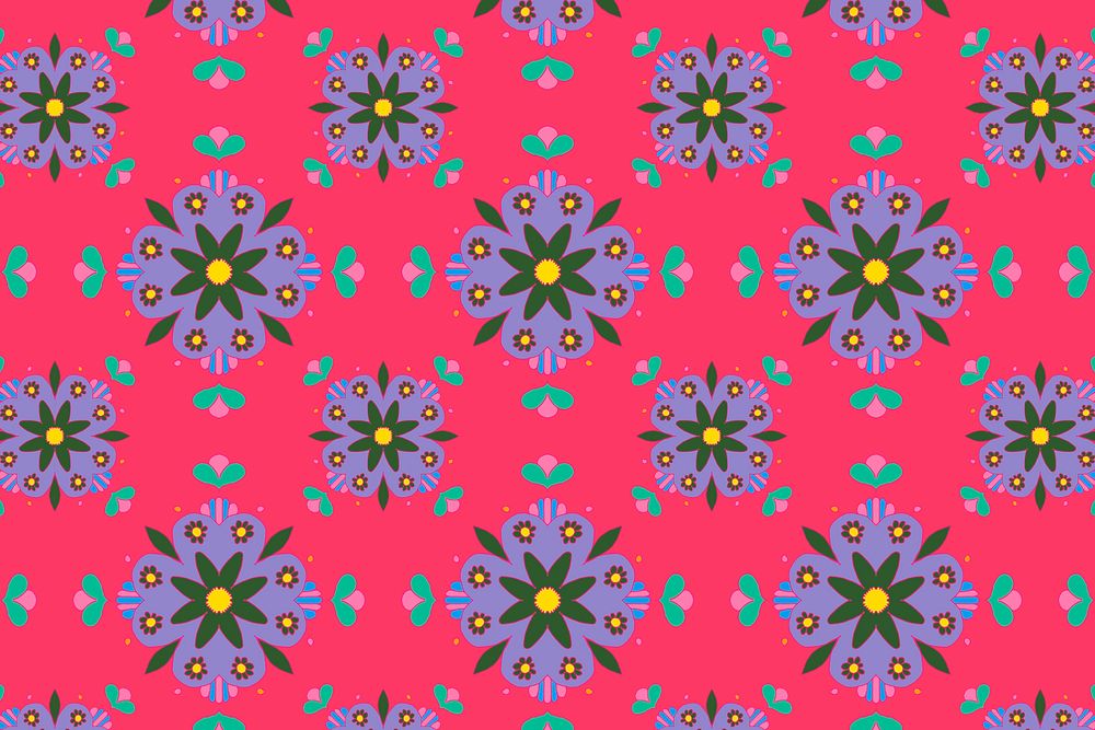 Indian mandala flower pattern background