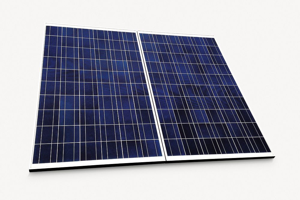 Solar cell panel, isolated environment image psd